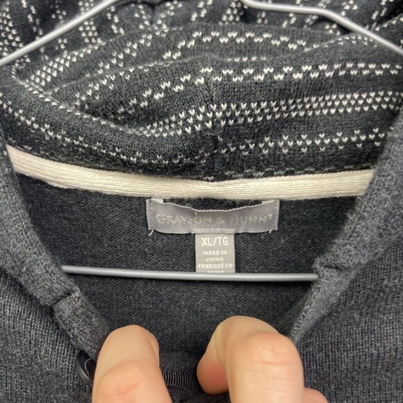 Grayson & Dunn Golf Performance Pullover Button Front Hoodie Men XL Gray Outdoor - Picture 5 of 12